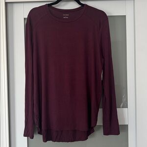 Halogen Burgundy Long Sleeve Top